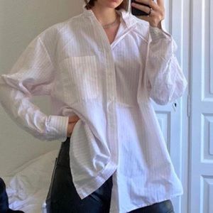 pinstripe longe sleeve button up